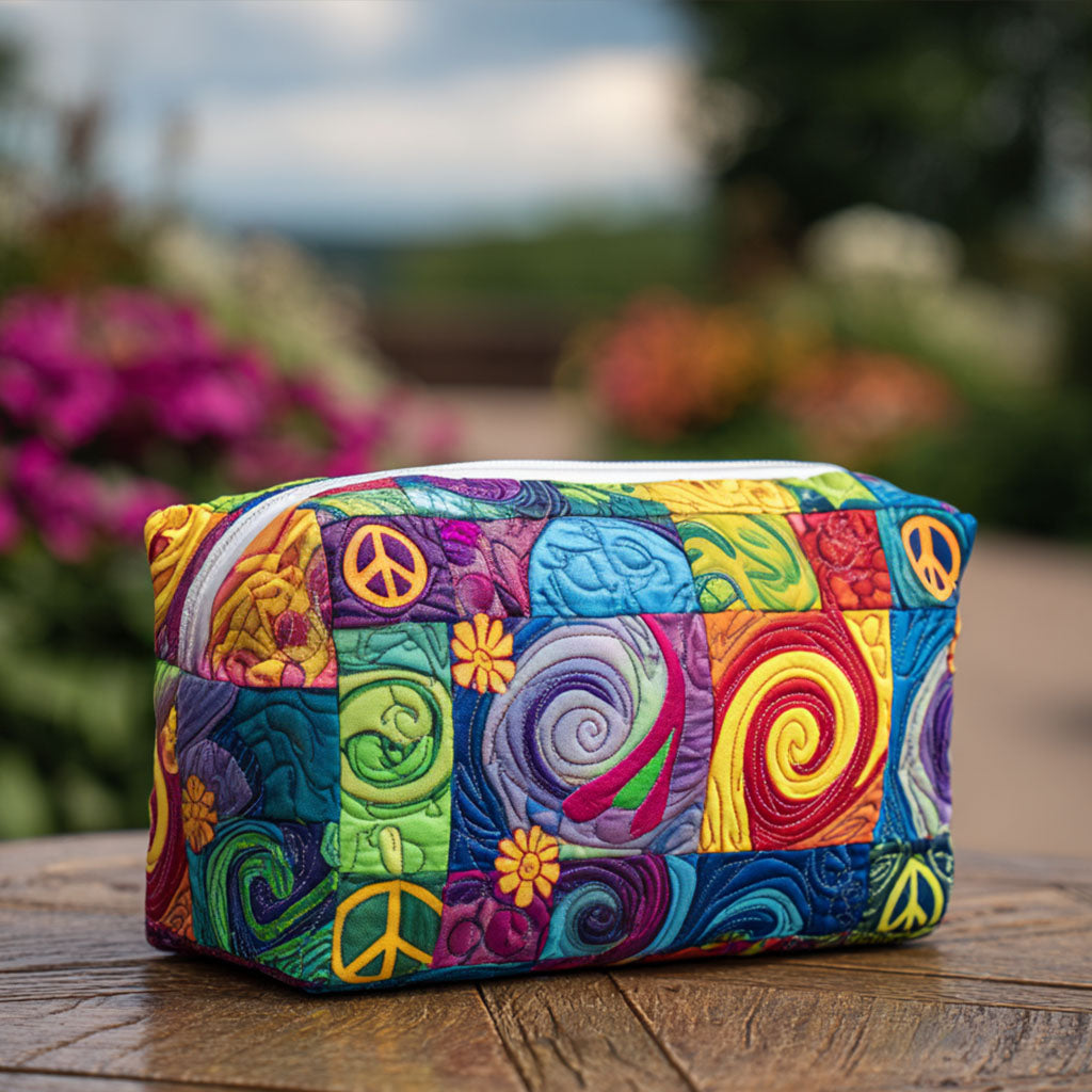 Neve | Peace Garden Quilted Cosmetic Bag
