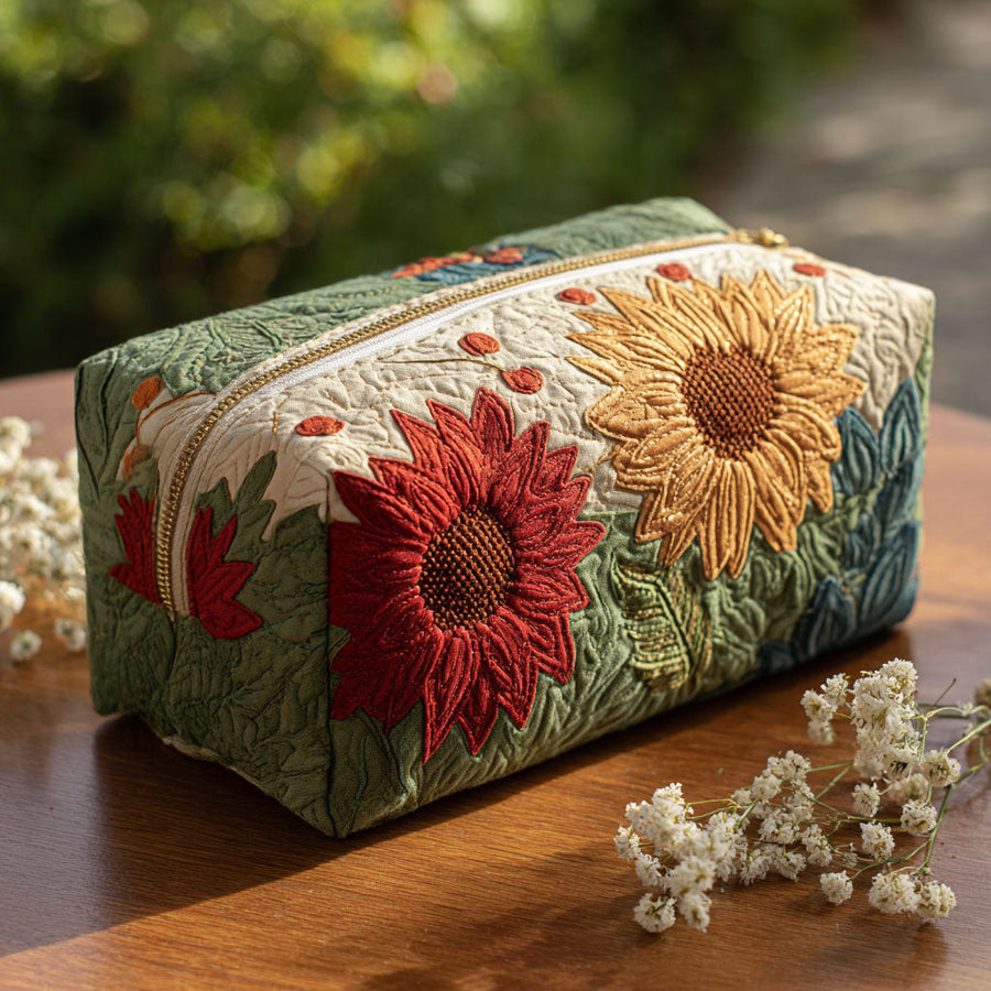 Fleur | Luminous Petals Quilted Cosmetic Bag