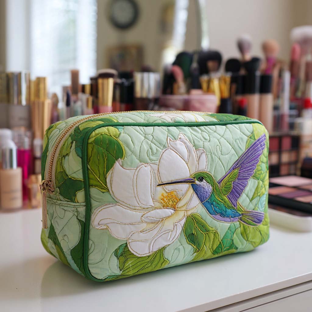 Goldie | Delicate Petals Quilted Cosmetic Bag