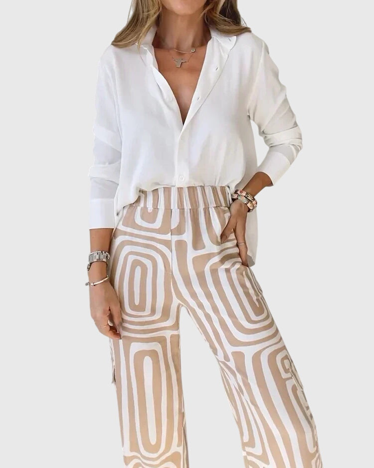 Emilia™ | Stylish Pants + Free Blouse & Belt