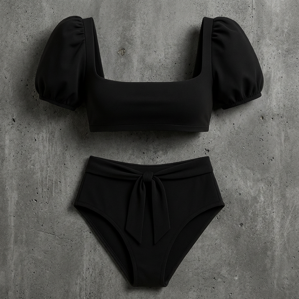 Kim's | WOMEN'S BIKINI SET | HIGH WAIST | PUFF SLEEVE