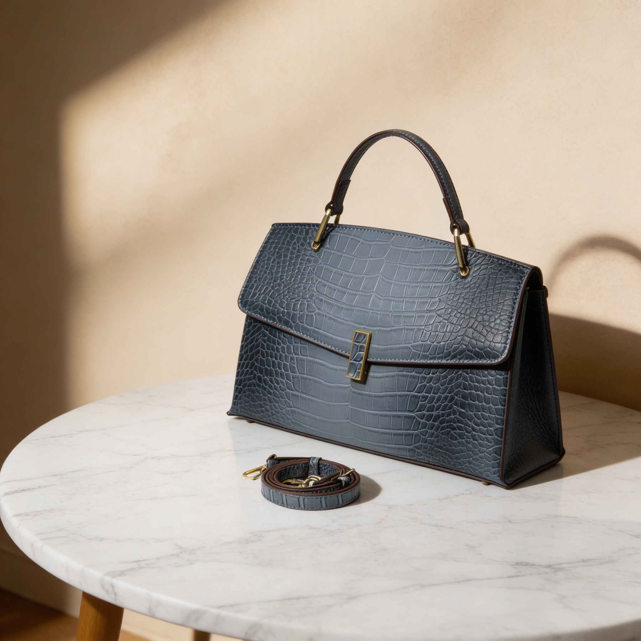 Kim's | WOMEN'S HANDBAG | CROC EMBOSSED | TOP HANDLE