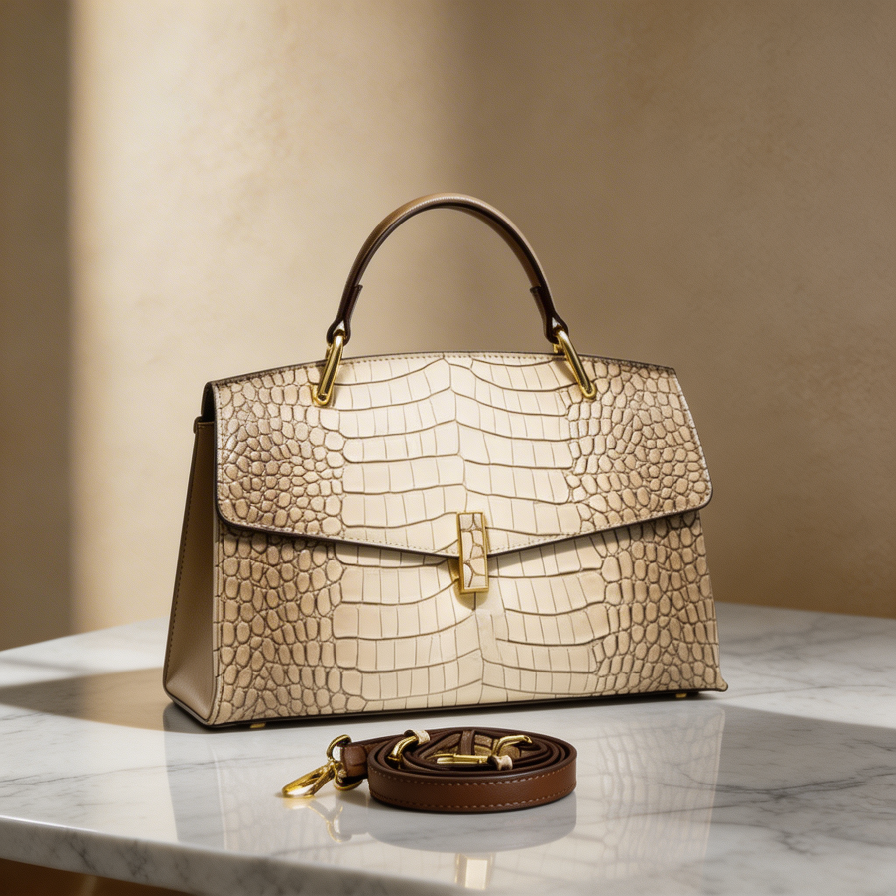 Kim's | WOMEN'S HANDBAG | CROC EMBOSSED | TOP HANDLE