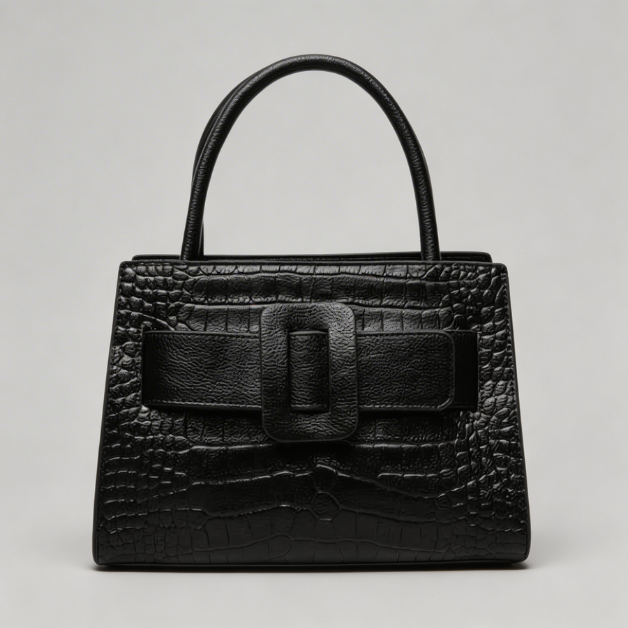 Kim's | Florence Buckle-Front Top-Handle Tote | Structured Handbag