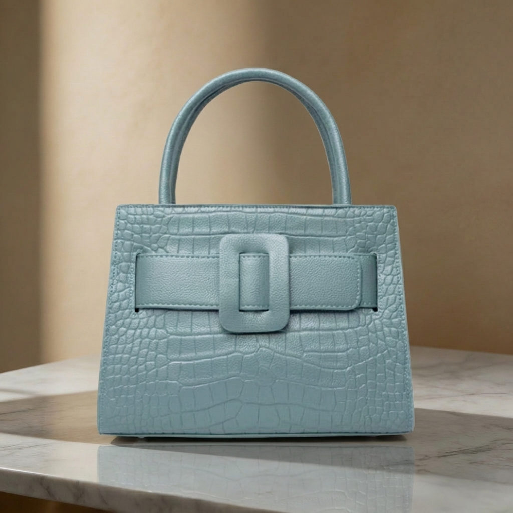 Kim's | Florence Buckle-Front Top-Handle Tote | Structured Handbag
