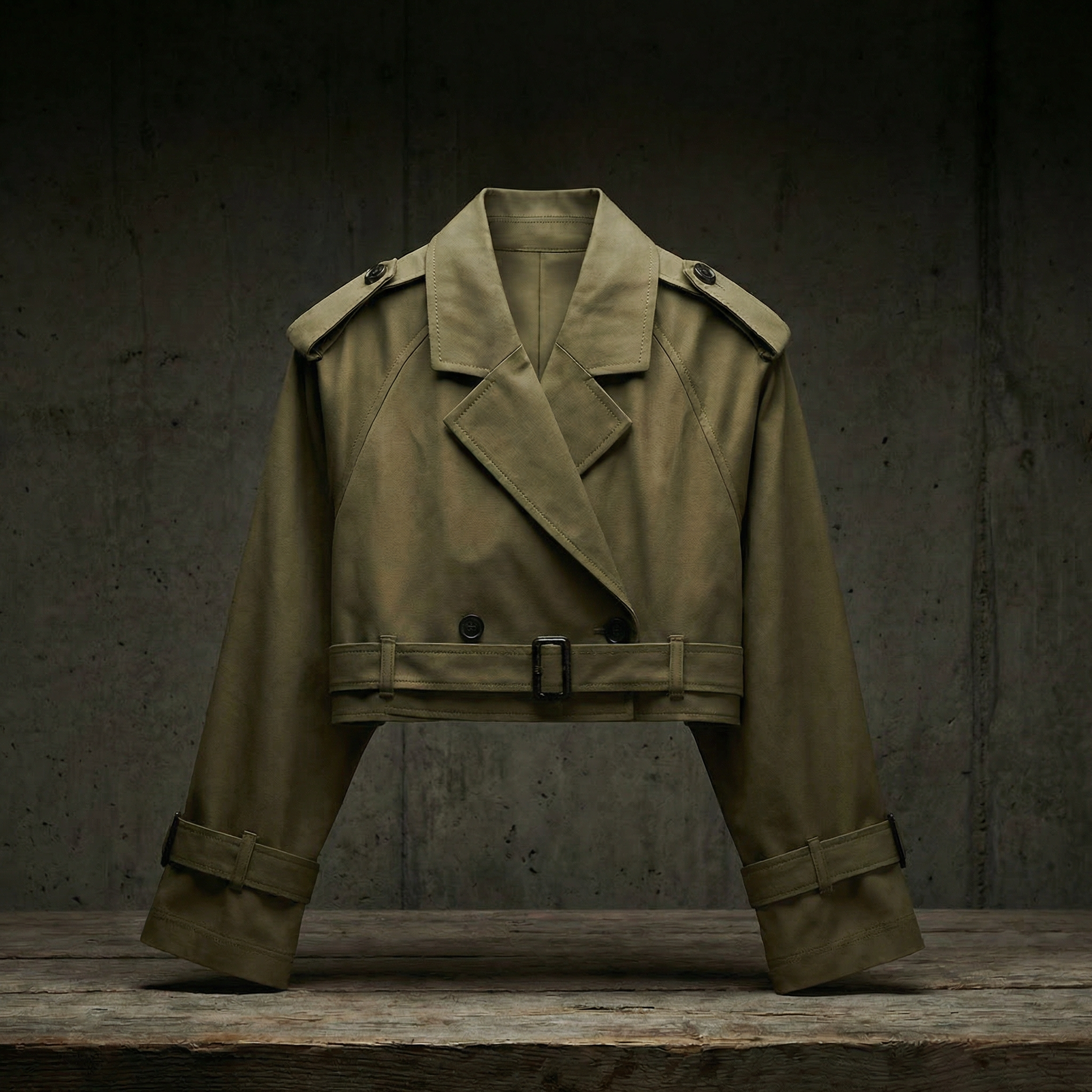 KIM'S | WOMEN'S TRENCH JACKET | CROPPED | BELTED