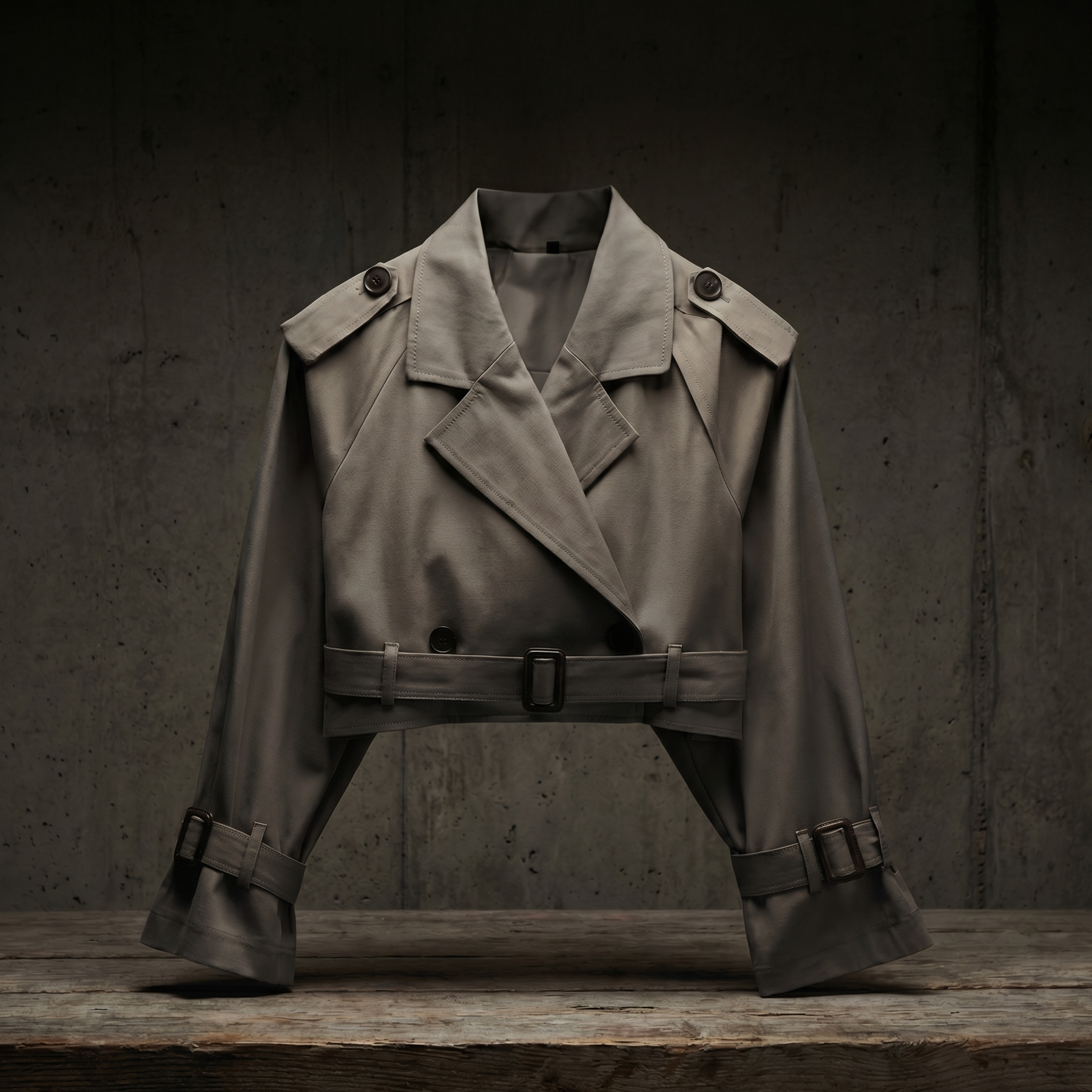 KIM'S | WOMEN'S TRENCH JACKET | CROPPED | BELTED