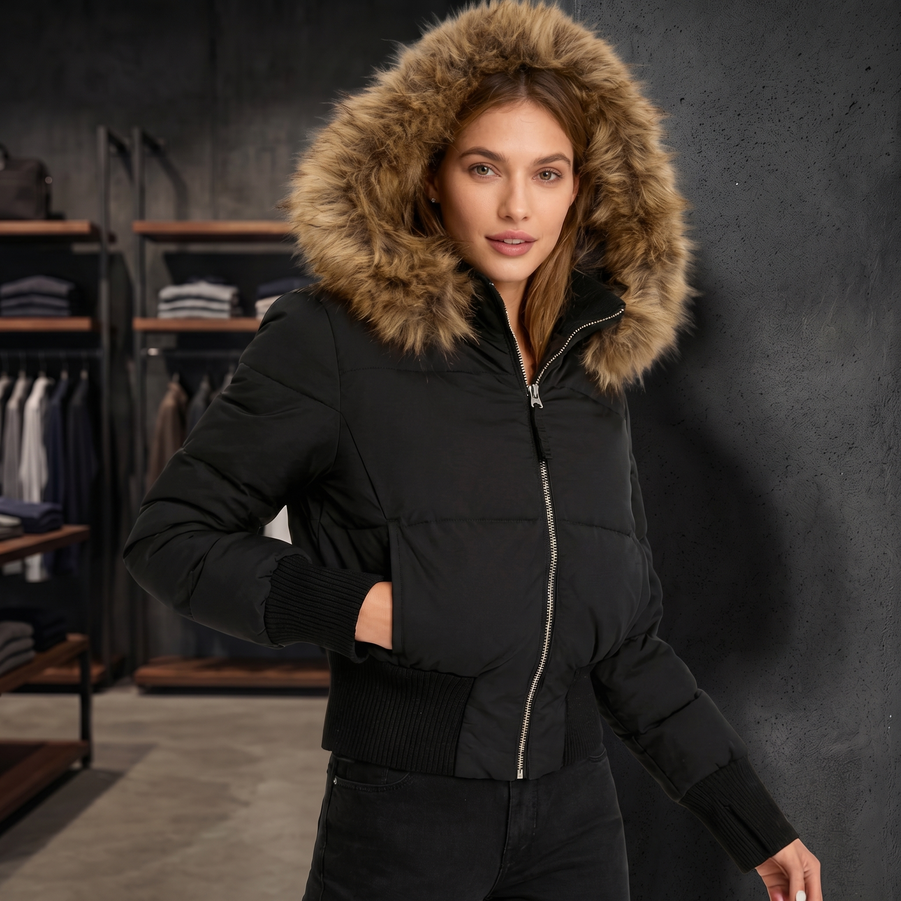 KIM'S | WOMEN'S PUFFER JACKET | HOODED | QUILTED