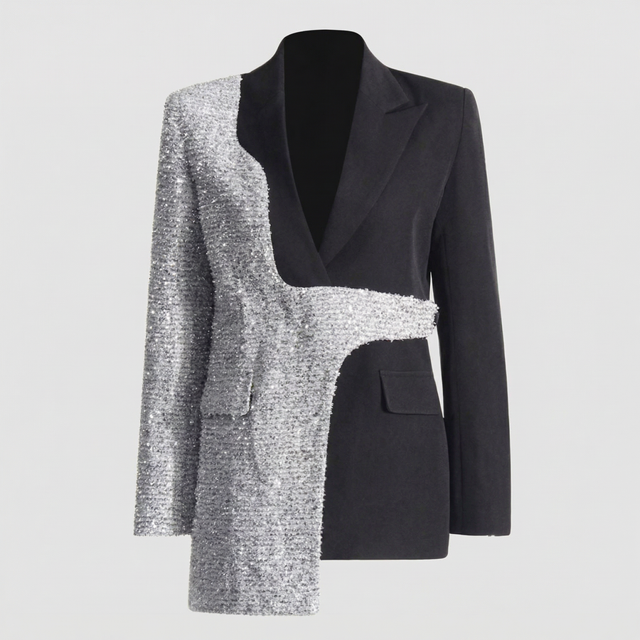 KIM'S | WOMEN'S BLAZER | CONTRAST PANEL | LAPEL