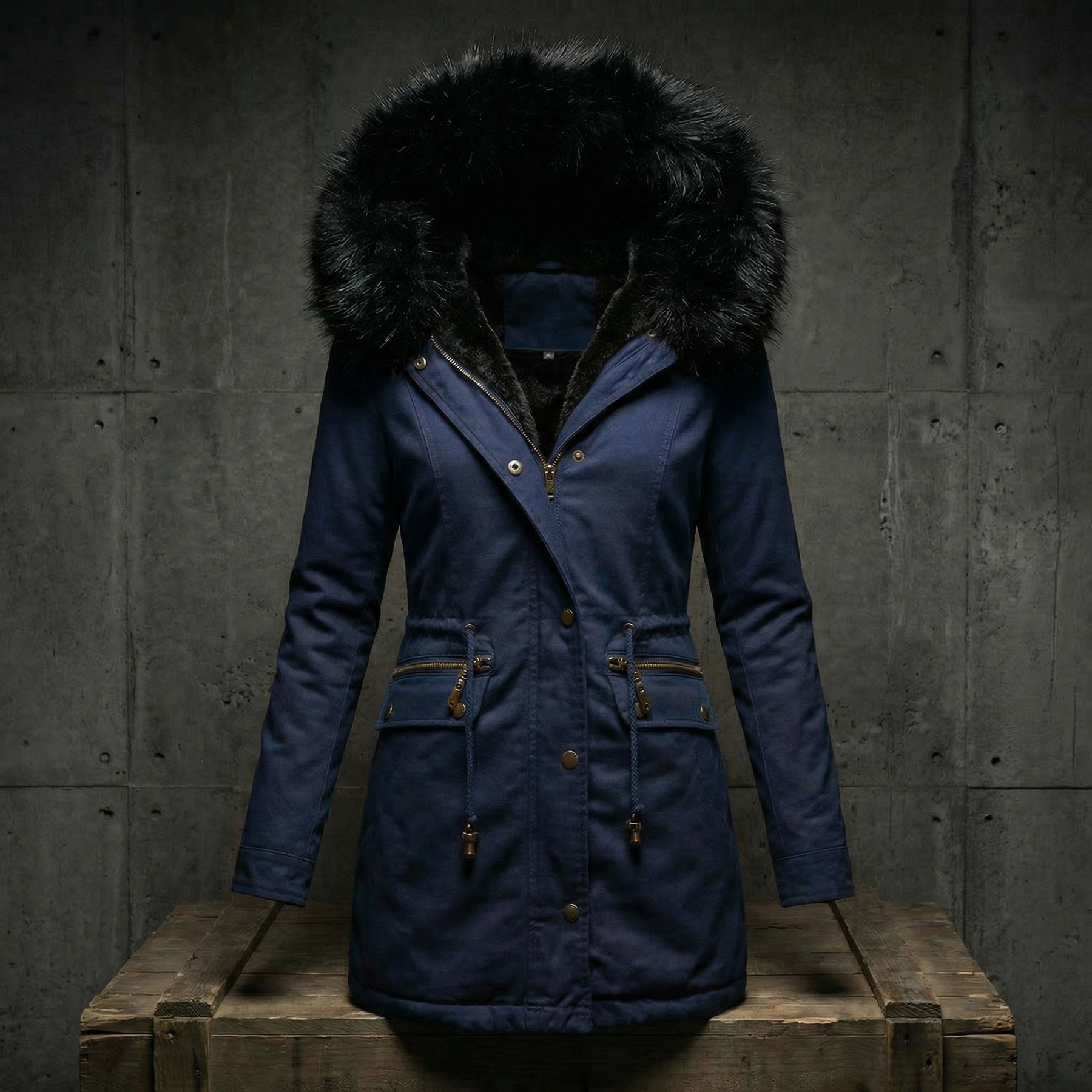 KIM'S | WOMEN'S PARKA JACKET | HOODED | TRIM DETAIL