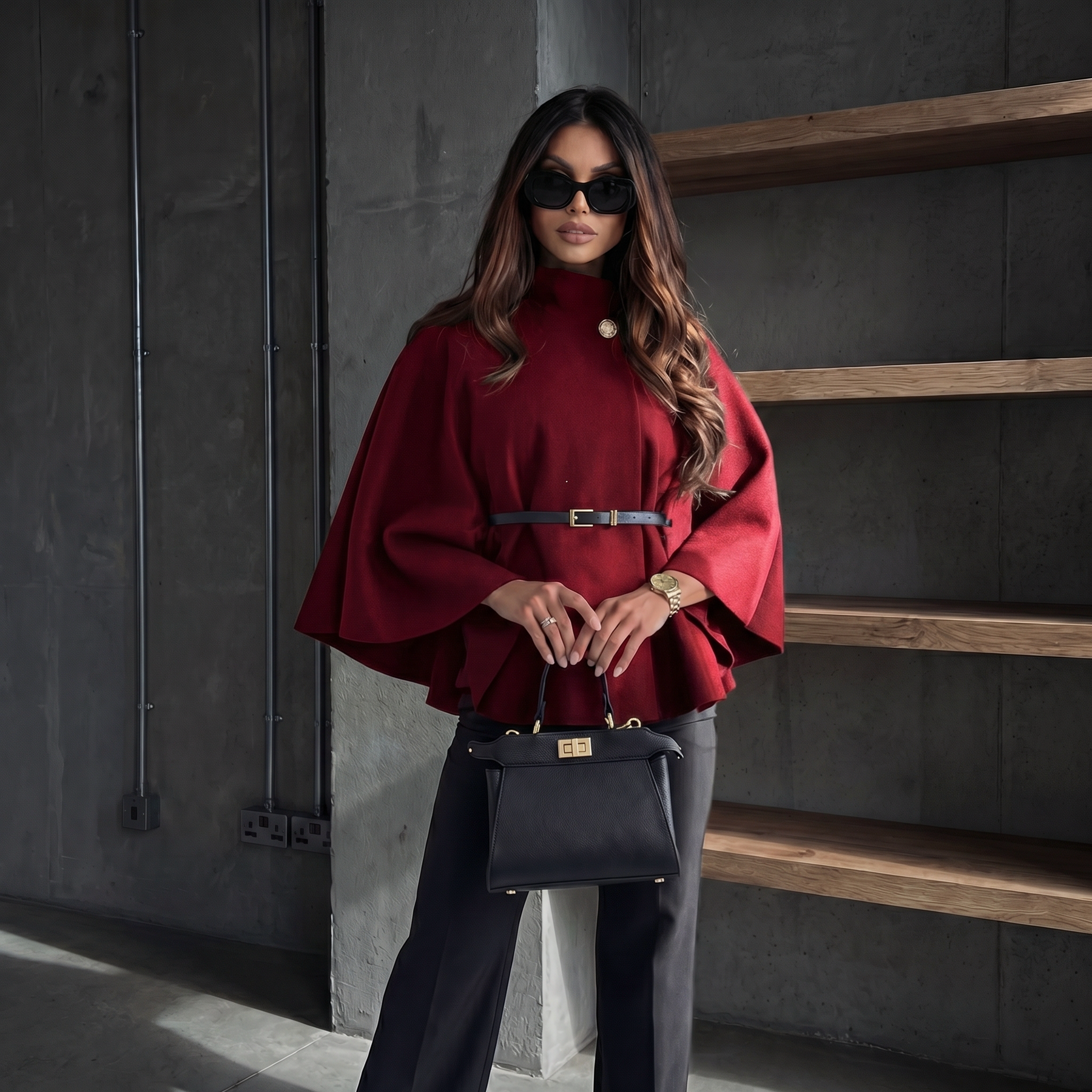 KIM'S | WOMEN'S COAT | CAPE | BELTED