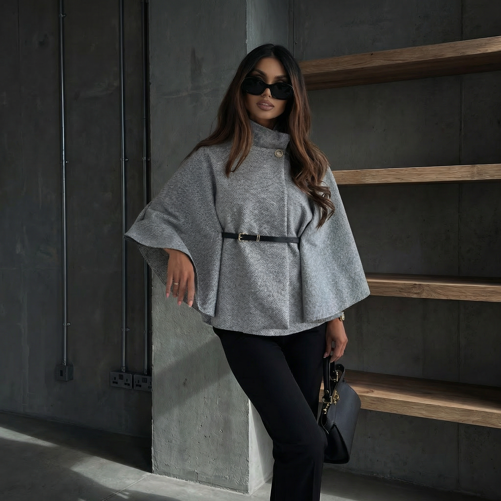 KIM'S | WOMEN'S COAT | CAPE | BELTED