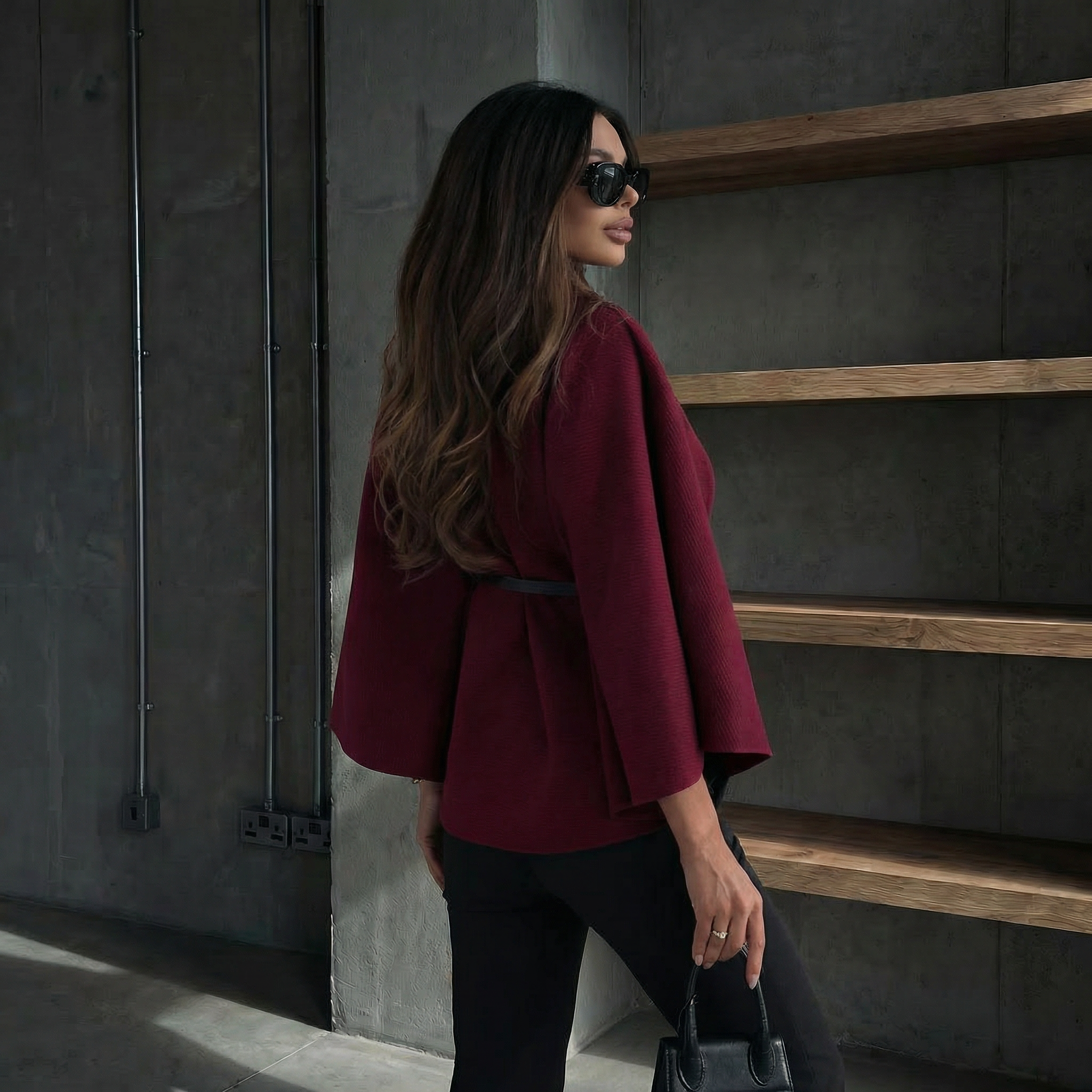 KIM'S | WOMEN'S COAT | CAPE | BELTED
