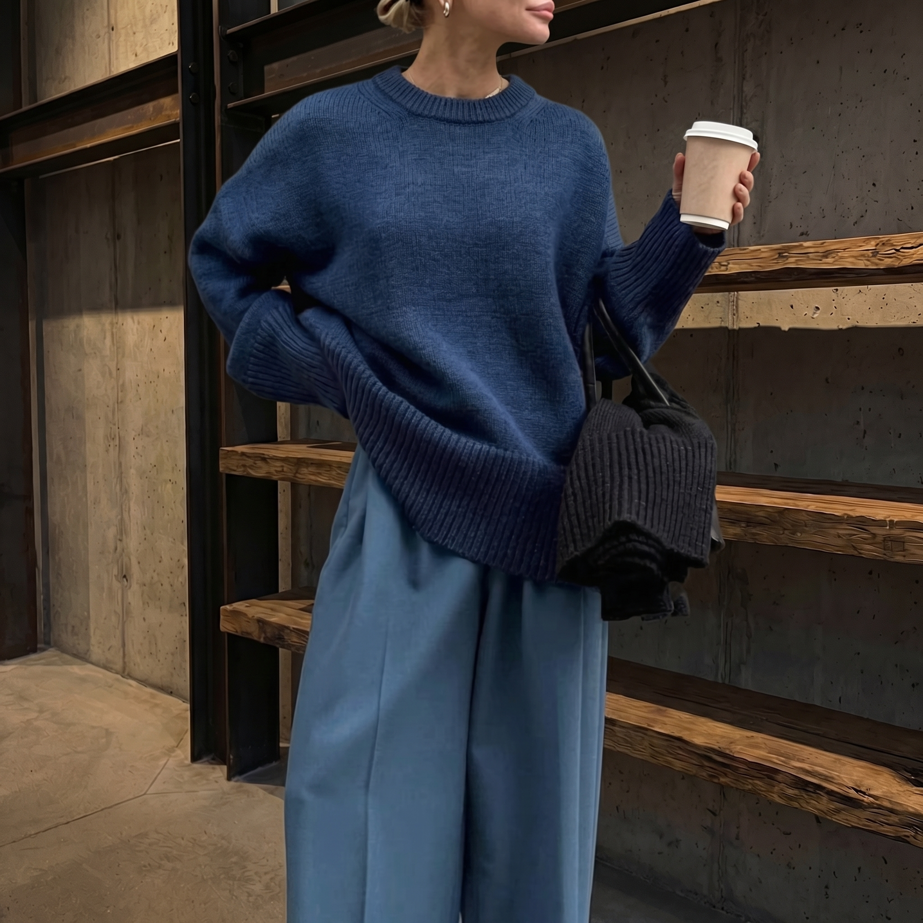 KIM'S | WOMEN'S SWEATER | DROPPED SHOULDER | OVERSIZED