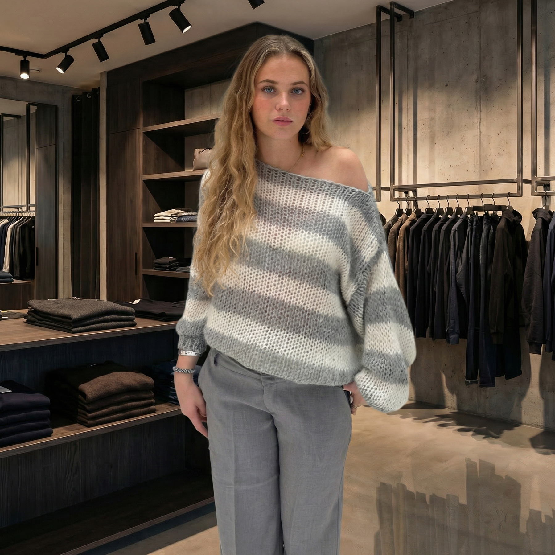 KIM'S | WOMEN'S SWEATER | LONG SLEEVE | STRIPED