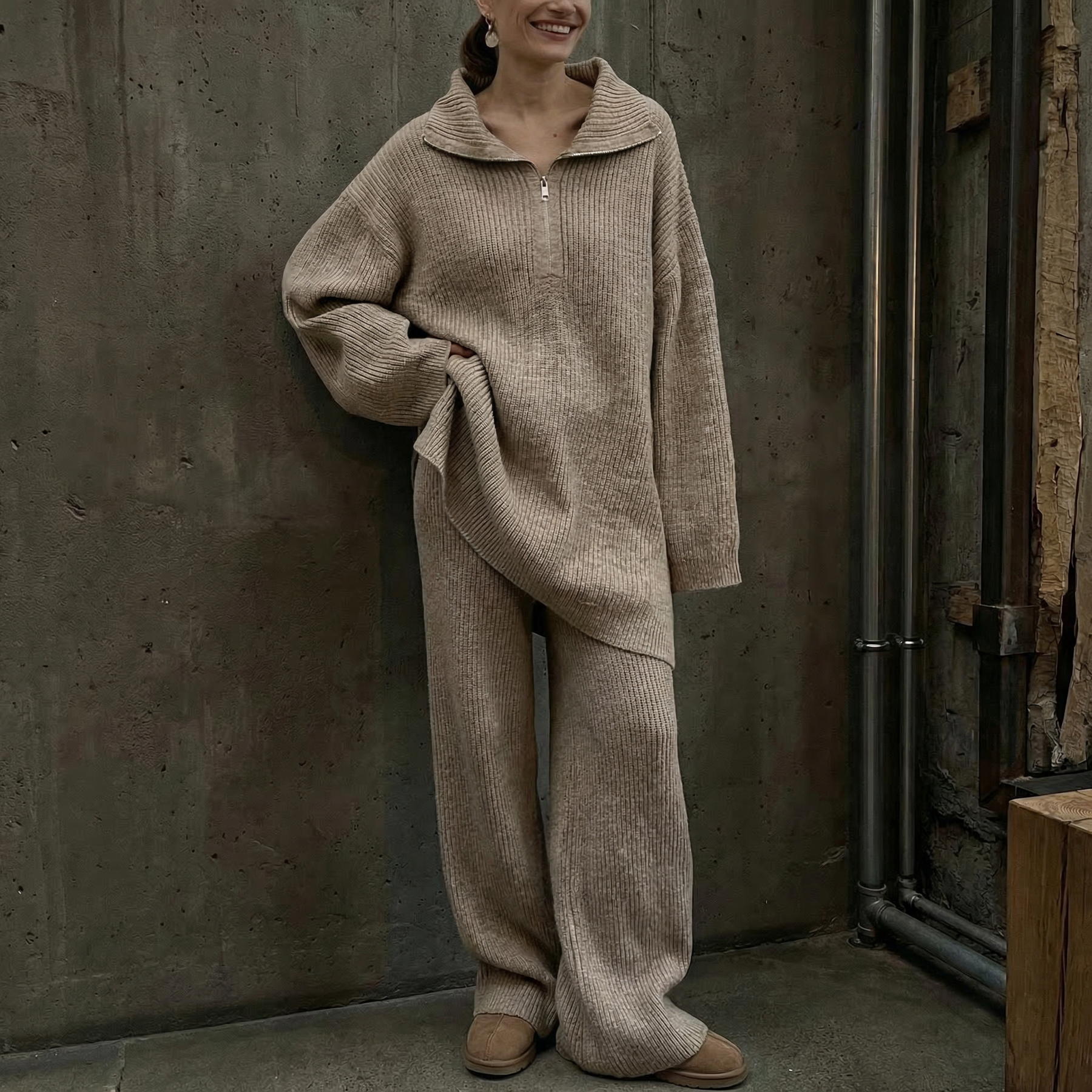 KIM'S | WOMEN'S LOUNGE SET | TWO PIECE | RIBBED