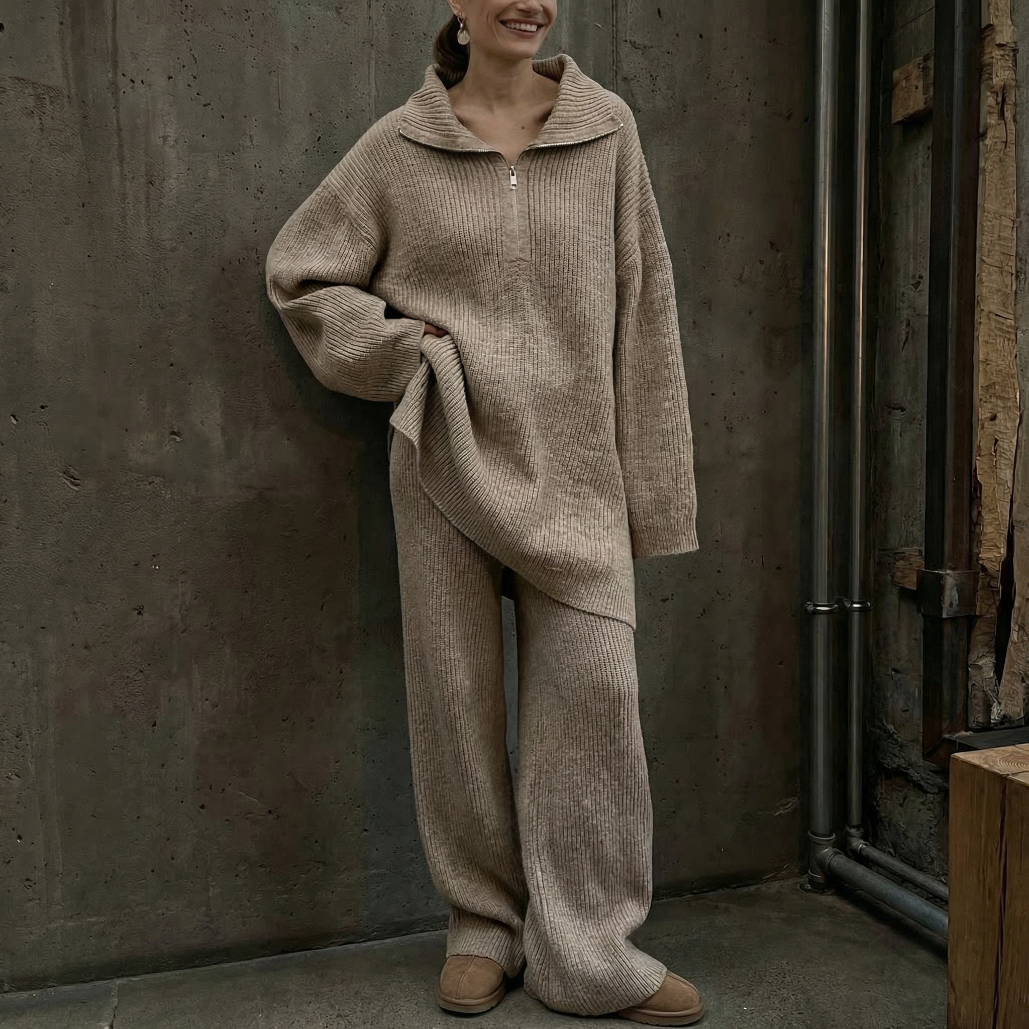 KIM'S | WOMEN'S LOUNGE SET | TWO PIECE | RIBBED