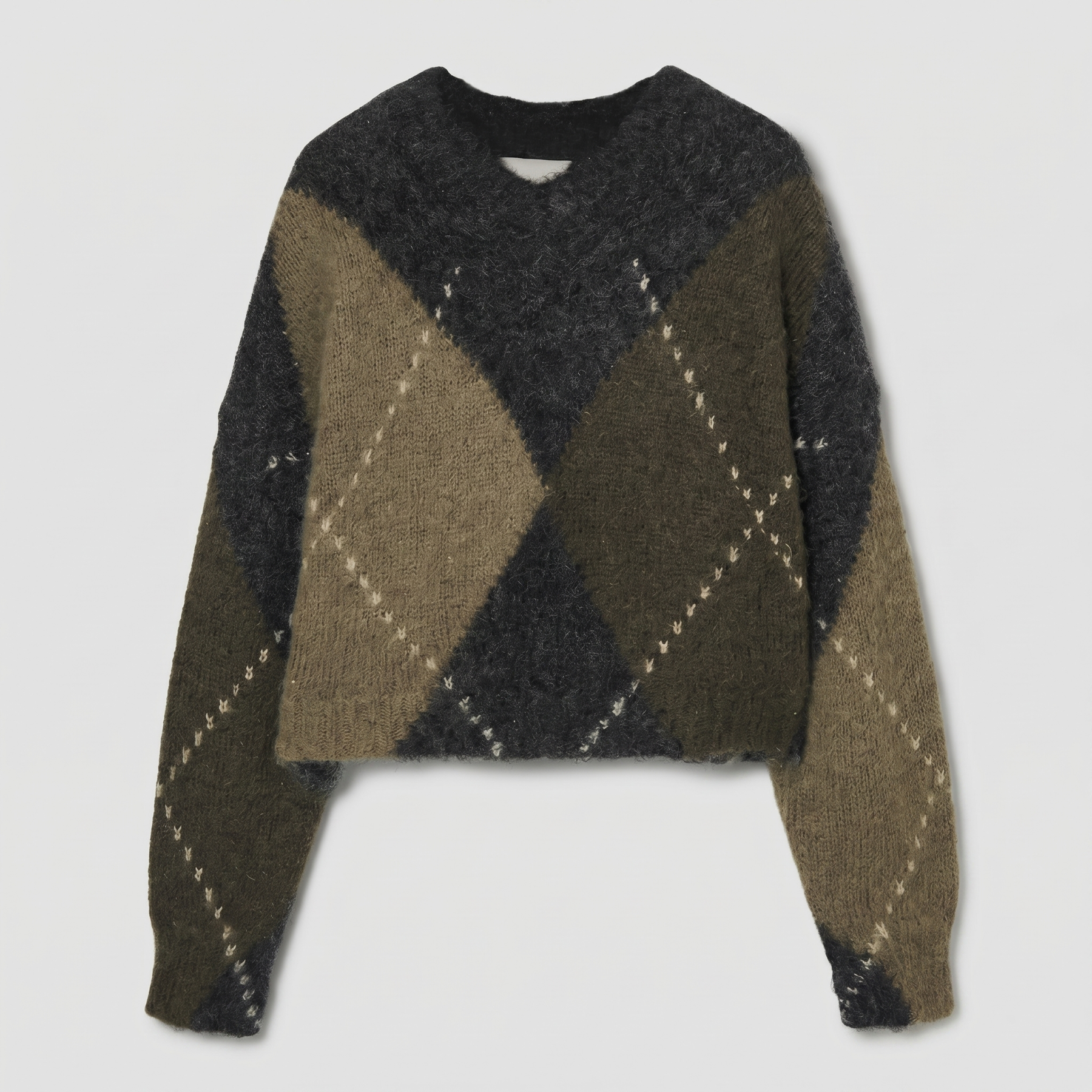 KIM'S | WOMEN'S SWEATER | ARGYLE | CROPPED
